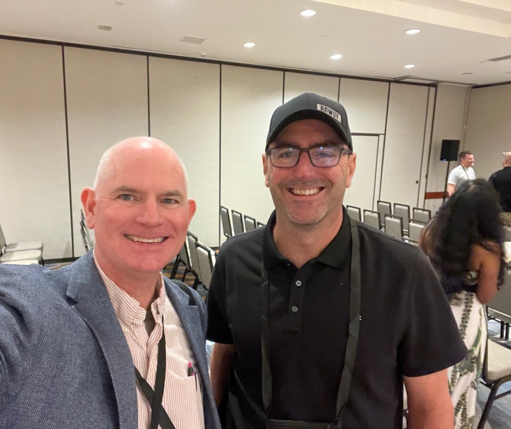 Tom with Award-winning author Chris Mullen